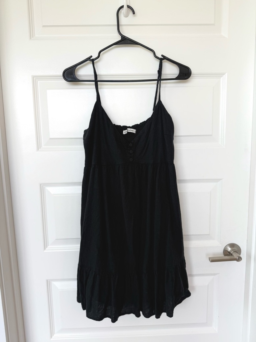 Abercrombie & Fitch Black Mini Dress with Spaghetti Straps